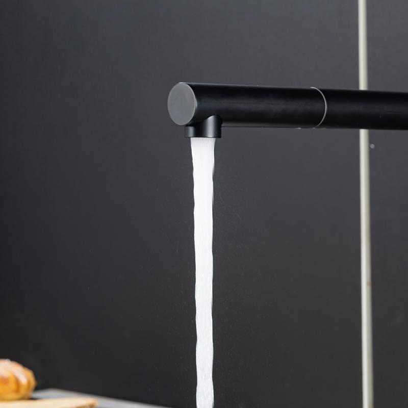 Вытяжной смеситель для кухни с фильтром Frap H96 F4396-36 черный