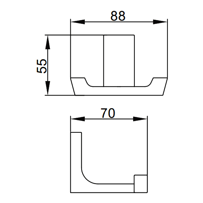 Крючок 2-й Frap F306 F30605-2 хром