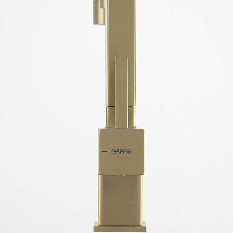 Смеситель для кухни с фильтром Gappo G95 G4395-53 золотой сатин