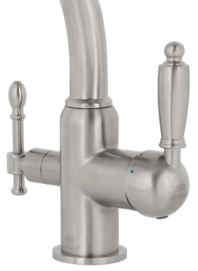 Смеситель для кухни с встроенным краном под питьевую воду Kaiser Vincent 31244-2 Silver