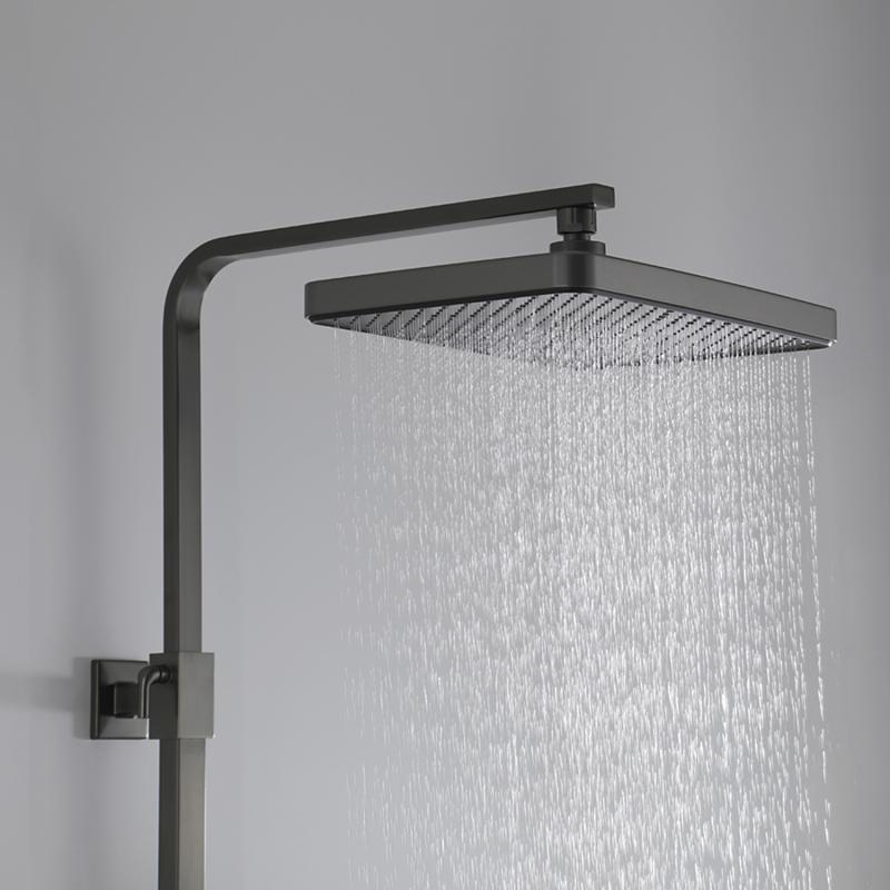 Душевая система Frap H76-9 F2476-9 оружейная сталь