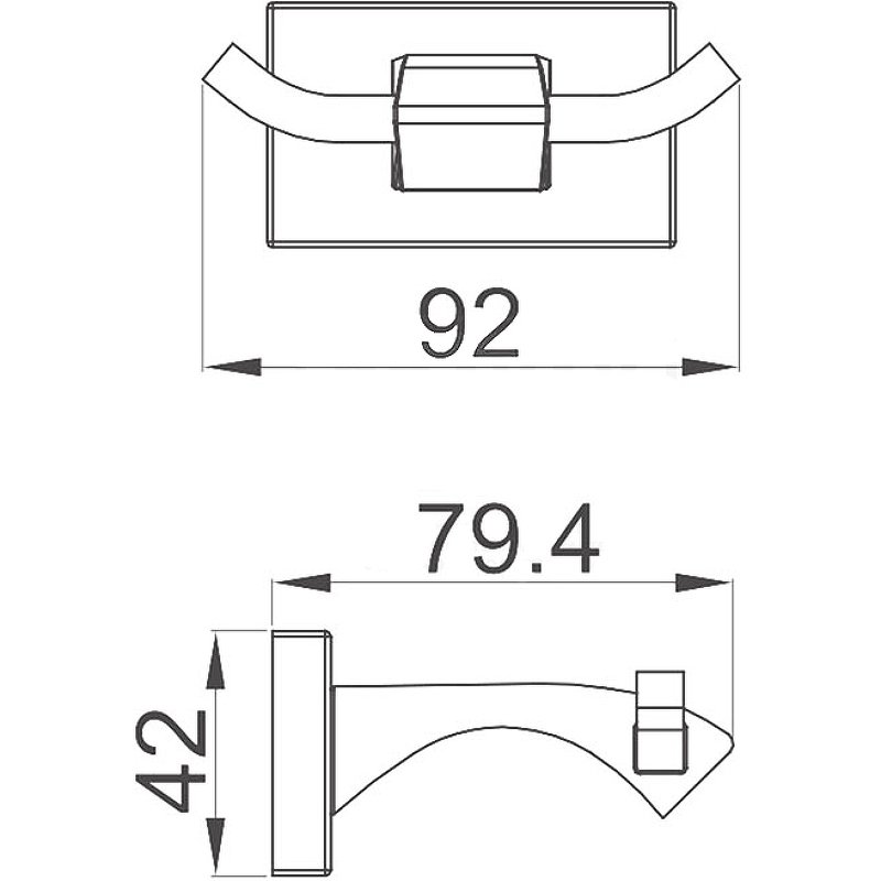 Крючок 2-й Gappo G07-6 G0705-26 черный