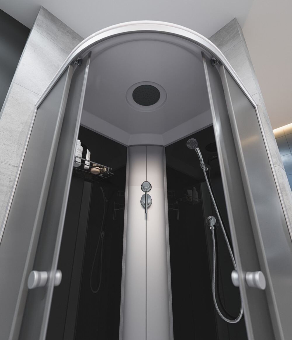 Душевая кабина EvaGold F901BS 90*90, рифленое стекло