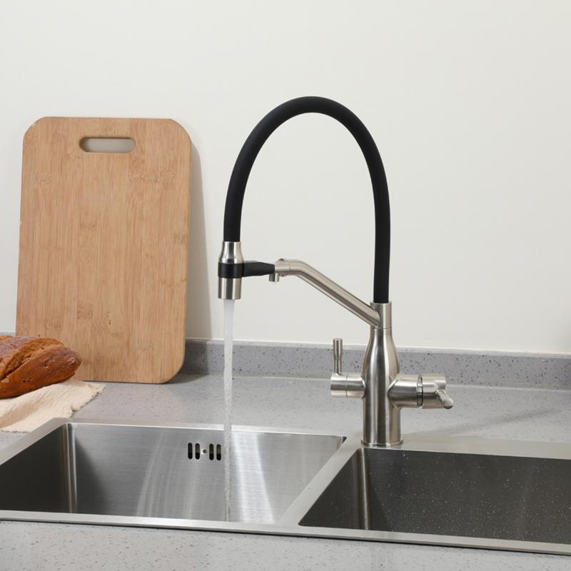 Смеситель для кухни с фильтром Frap H97 F4397-5 сатин