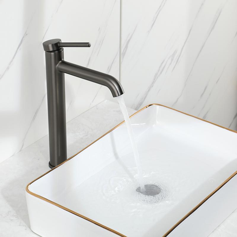 Высокий смеситель для раковины Gappo G06-9 G1006-29 оружейная сталь