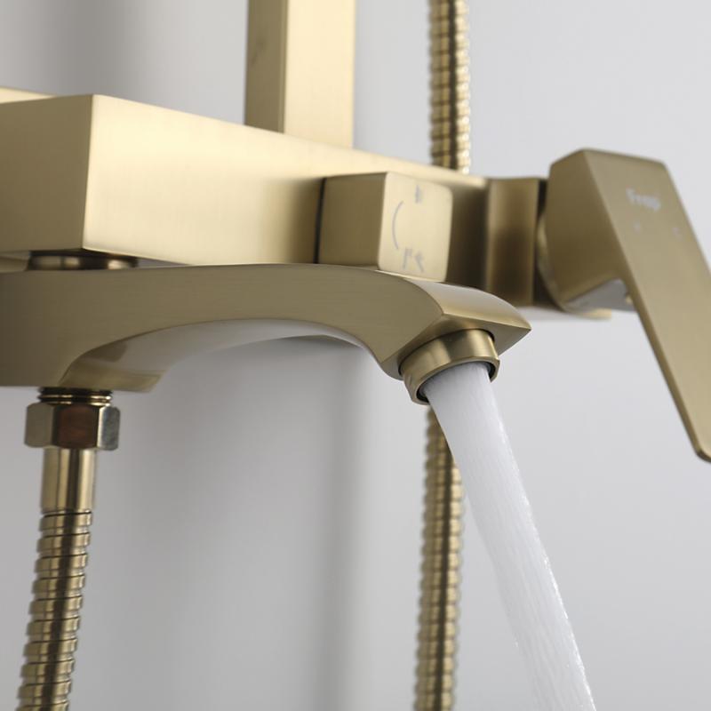 Душевая система Frap H76-3 F2476-3 золотой сатин