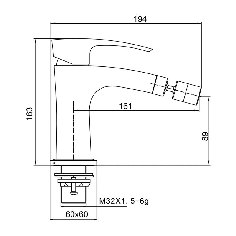 Смеситель для биде Gappo G07-3 G5007-3 золото