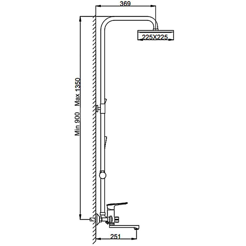 Душевая система Frap H49 F2449 белый-хром