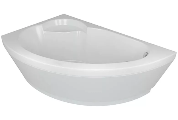 Акриловая ванна Aquatek Аякс 2 170*100L (левая), с вклеенным каркасом, фронтальным экраном, сифоном