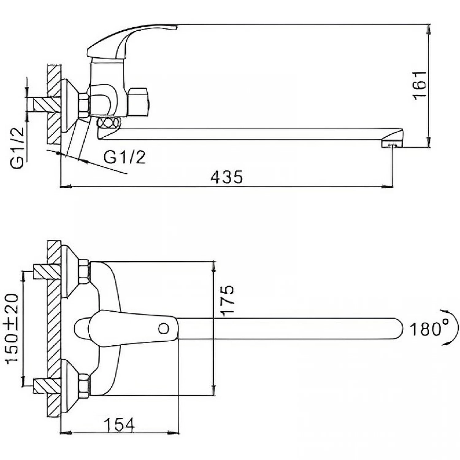 Смеситель для ванны Frap H36 F2236 хром