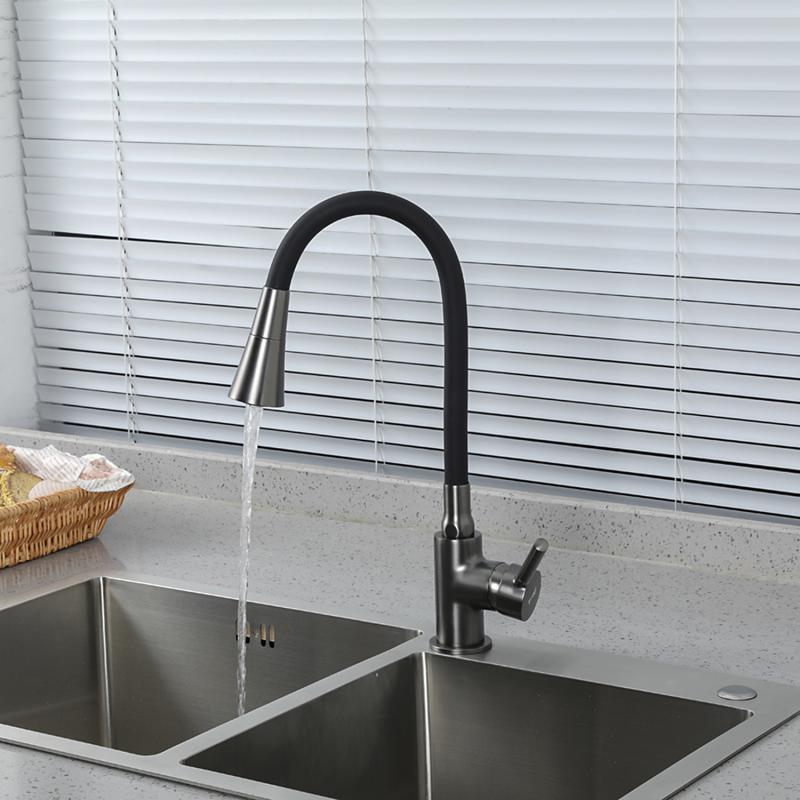 Смеситель для кухни Frap H44 F4044-9 оружейная сталь