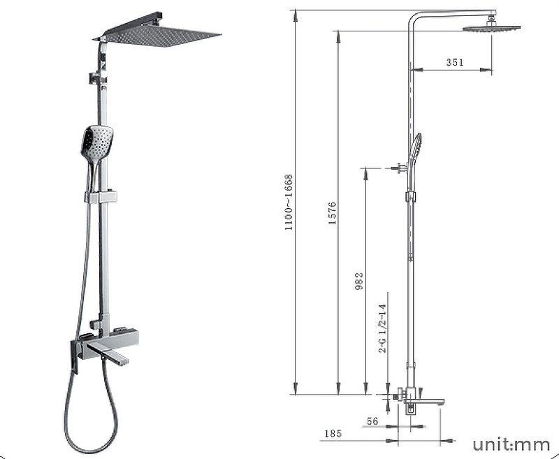 Душевая система Gappo G18 G2418-1