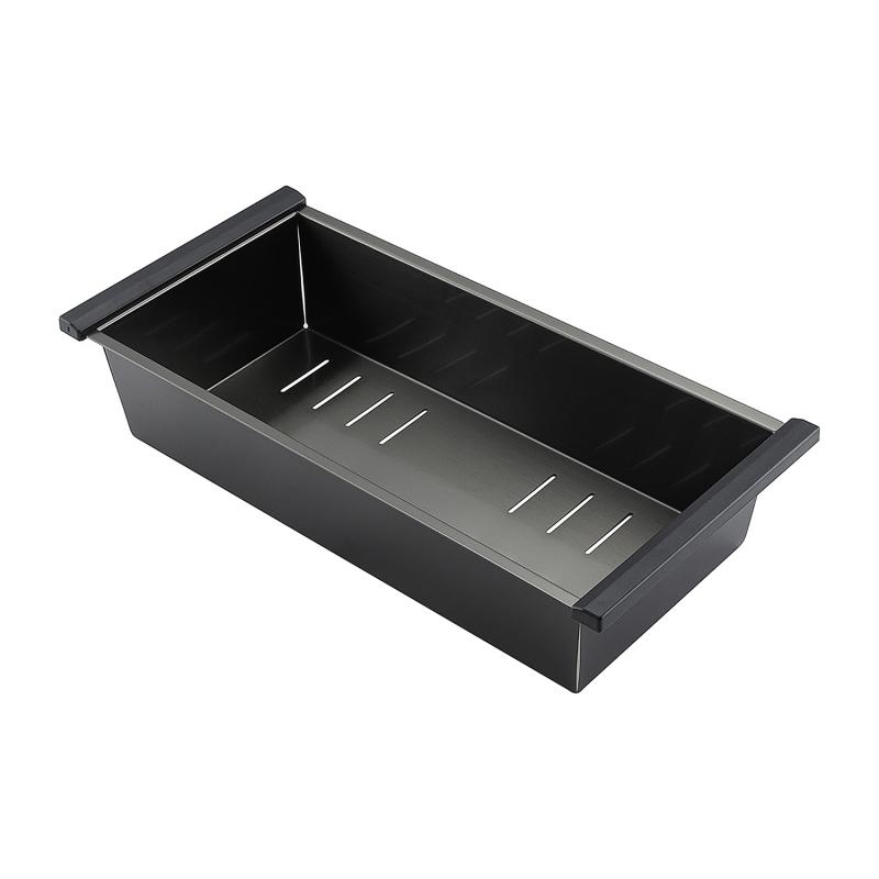 Мойка для кухни с коландером из нержавеющей стали Gappo GS4444-6 черная