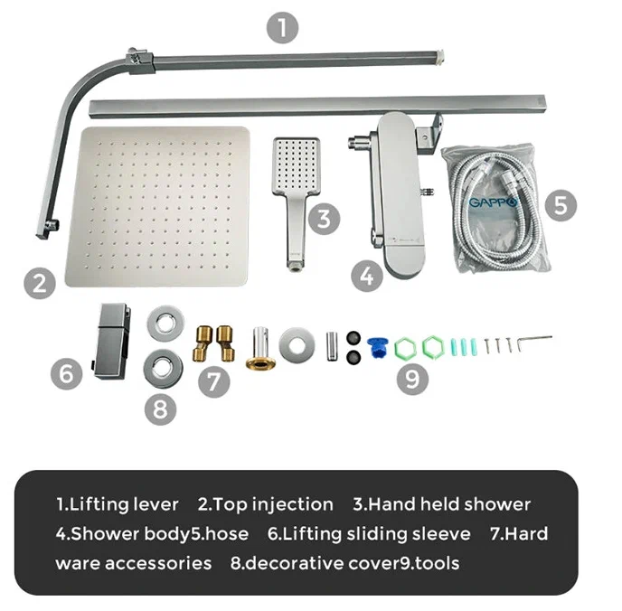 Душевая стойка со смесителем Gappo G2483