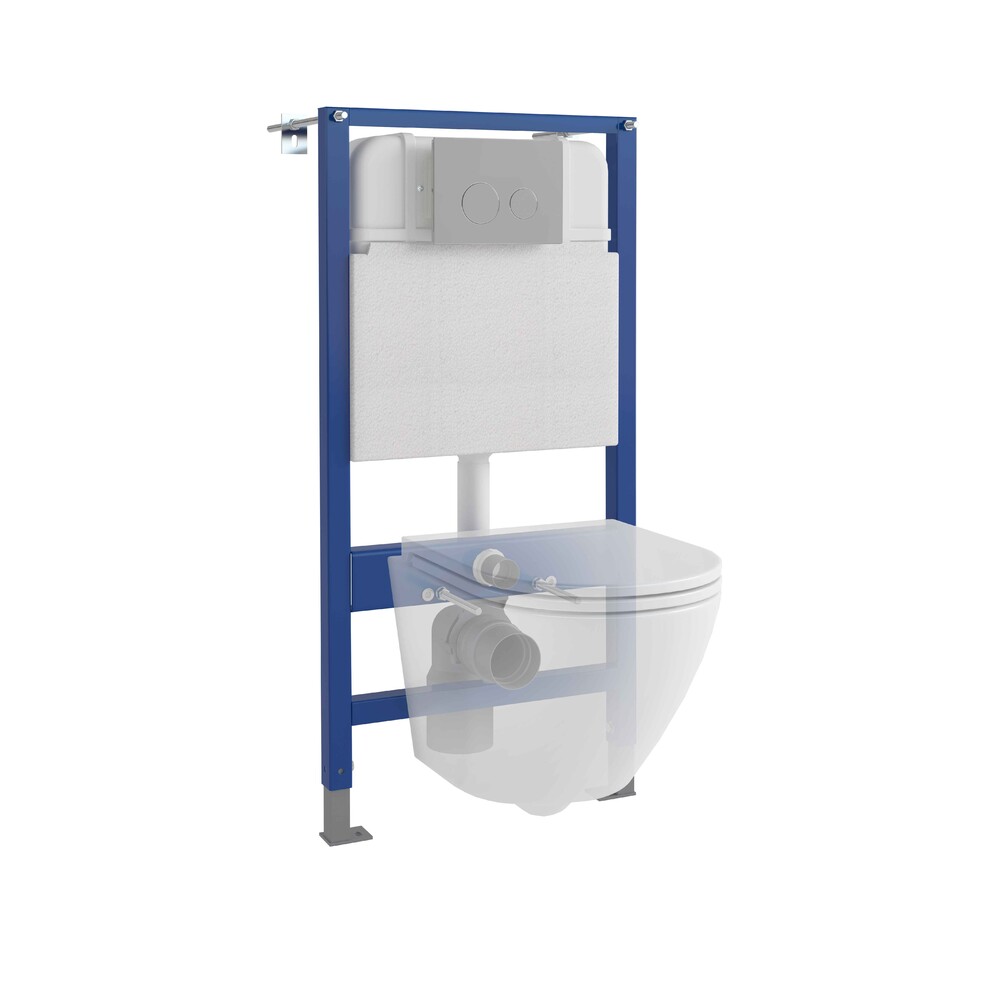 Инсталляция для подвесного унитаза EvaGold 545 кнопка хром глянец