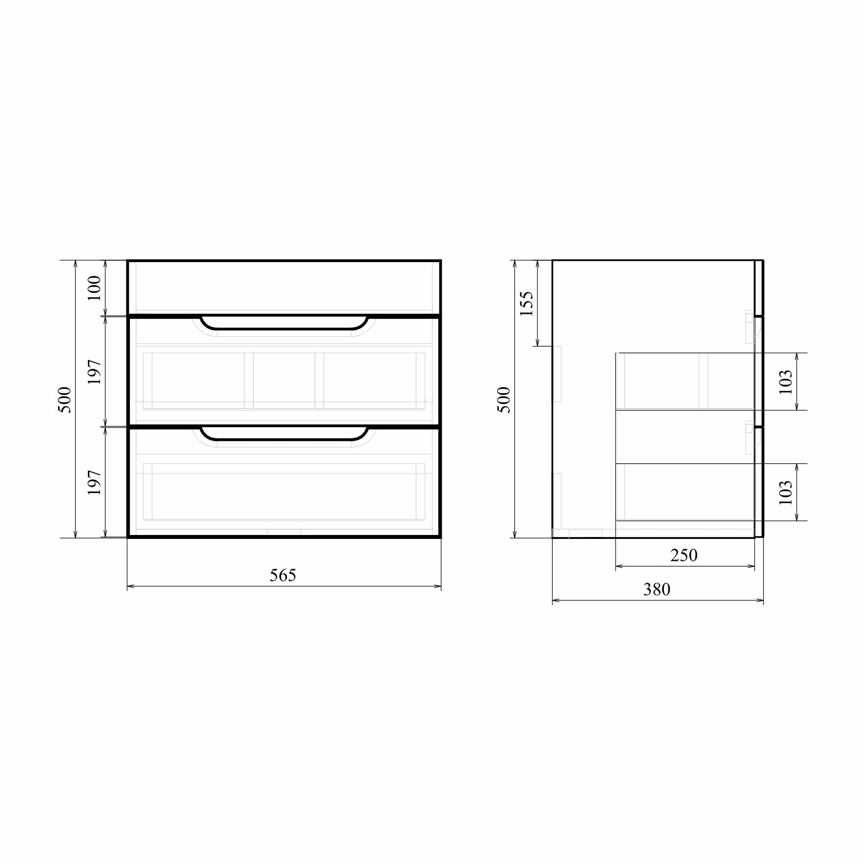Подвесная тумба Мирсант Soho 60 Quadro