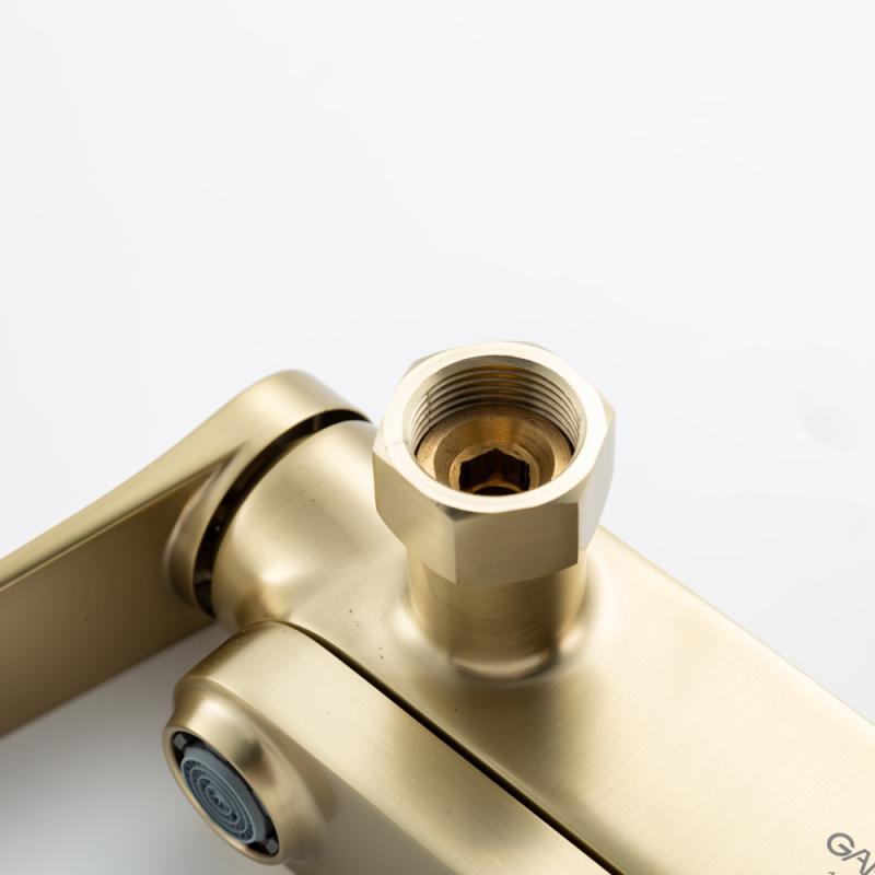 Смеситель для ванны Gappo G10-3 G3210-3 золотой сатин