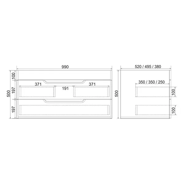 Подвесная тумба Мирсант Soho 100 Quadro