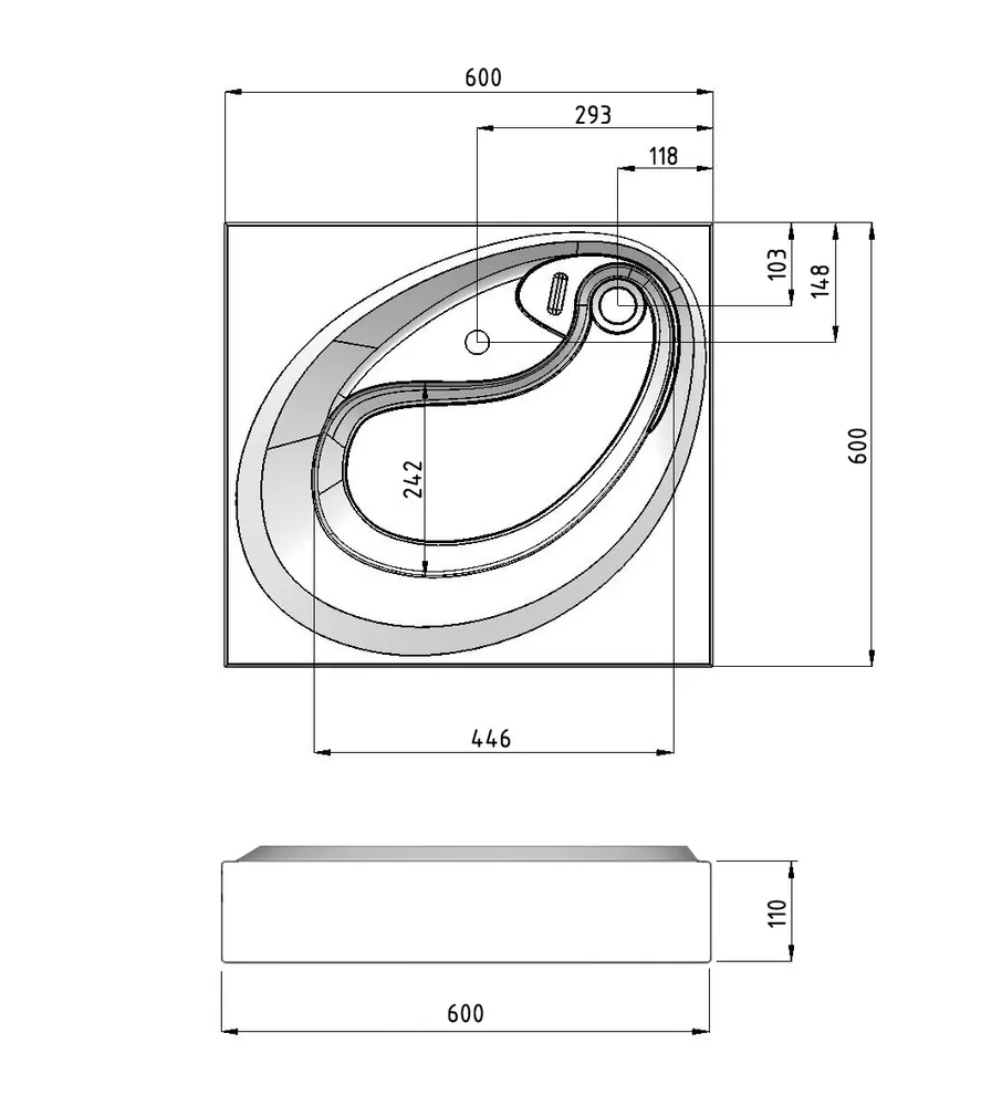 Раковина Madera Ameli 60 на стиральную машину (кронштейн, крепление)