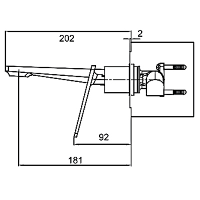 Встраиваемый смеситель для раковины Frap F1058-22 белый-хром