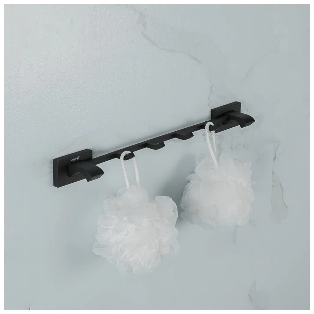 Планка с 4-мя крючками Gappo G07-6 G0716-46 черный