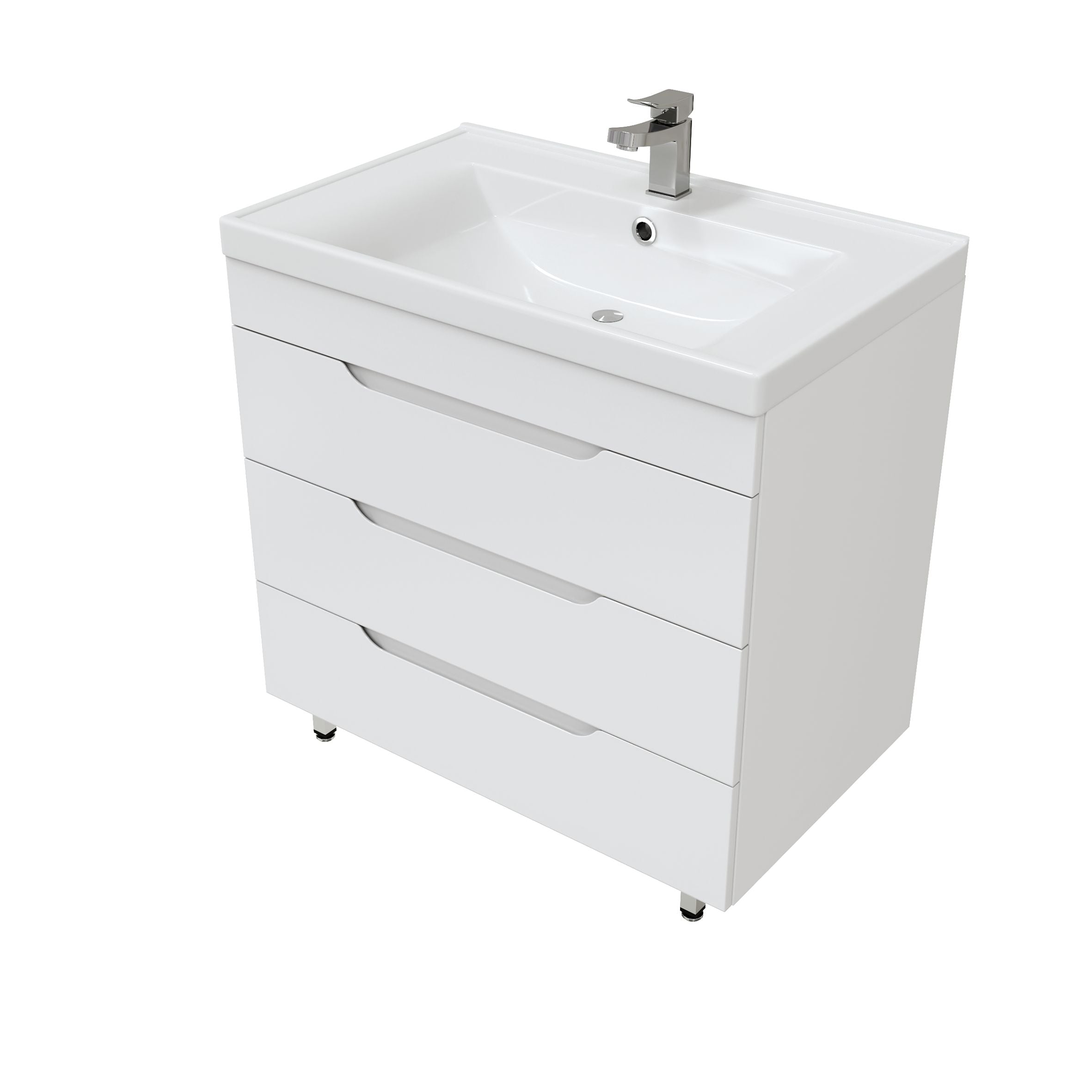 Напольная тумба Мирсант Soho 80/2 Quadro с доводчиком