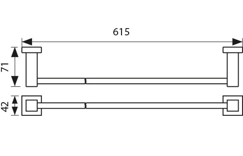 Полотенцедержатель Kaiser Canon Br KH-4307 бронза
