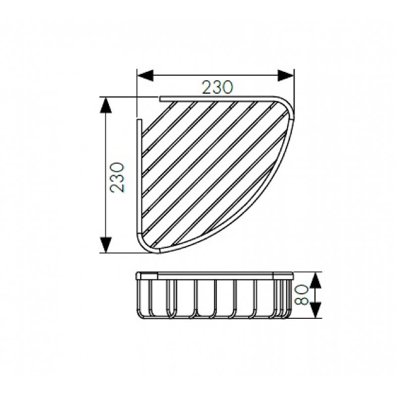 Полка настенная угловая Kaiser KH-5011 бронза