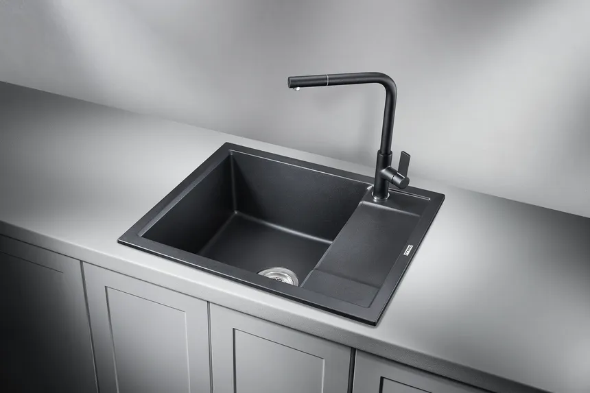Кухонная мойка Granula GR-6002 Шварц (черный металлик)