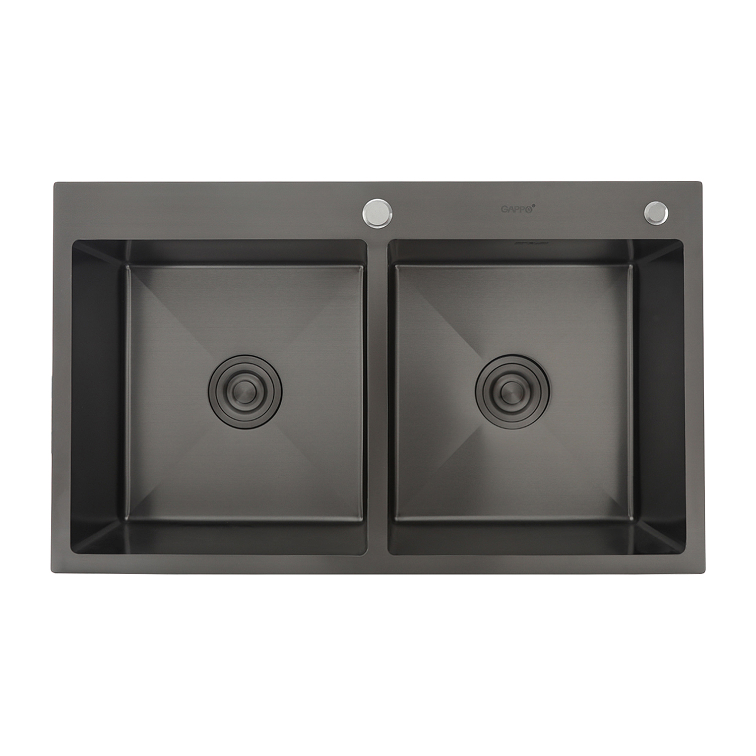 Мойка для кухни с коландером из нержавеющей стали Gappo GS8350-6 черная