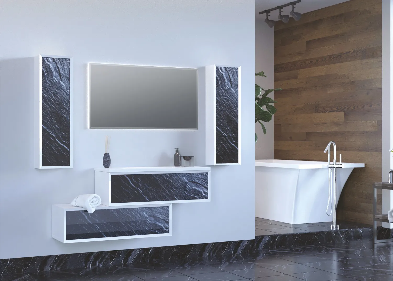 Пенал Marka One Milacco 30П 1д. Black stone L