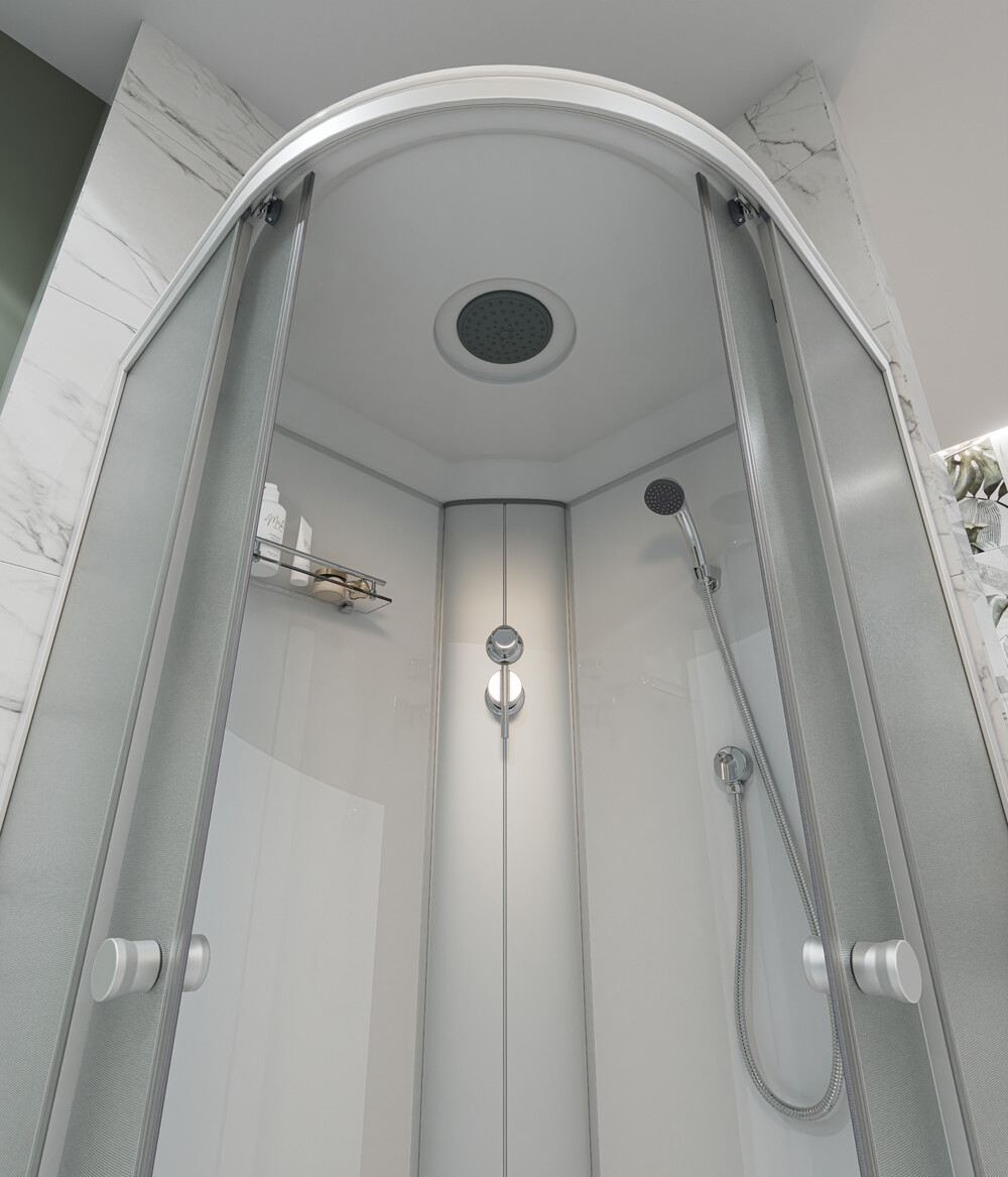 Душевая кабина EvaGold F901WS 90*90, рифленое стекло