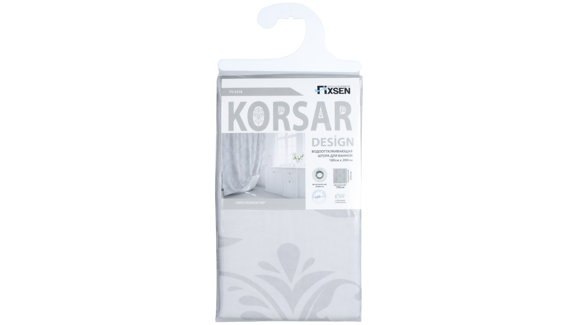 Штора для ванной Fixsen Korsar, FX-2518
