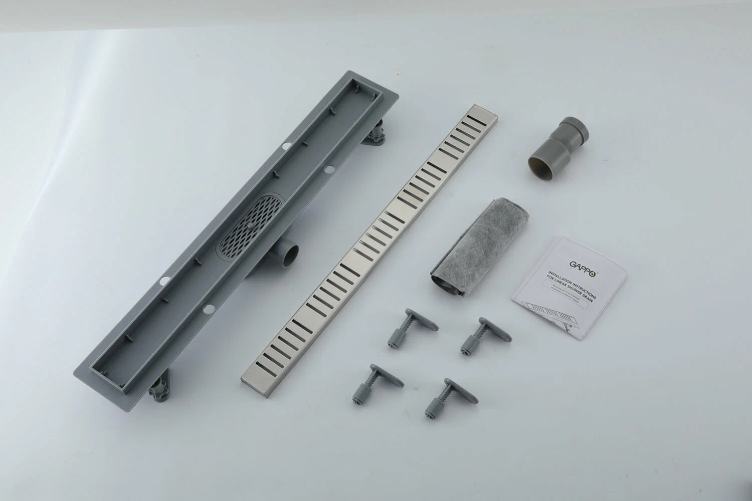 Душевой трап 60 см с комбинированным затвором Gappo G86007-5 сталь