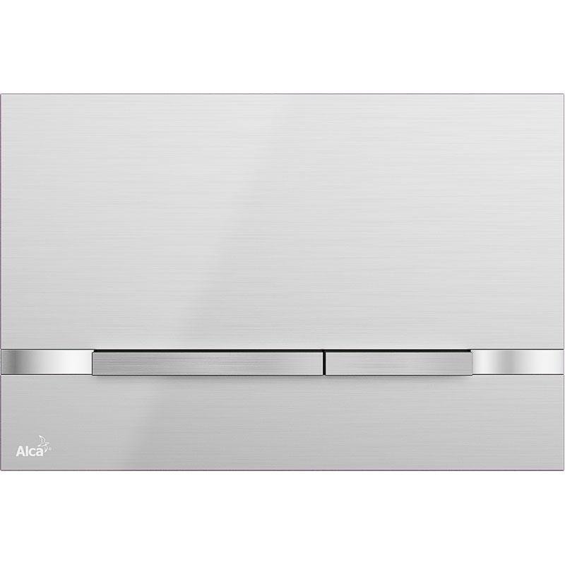 Кнопка для смыва инсталляции Alcaplast Flat Alunox Stripe-Inox мат/глянец