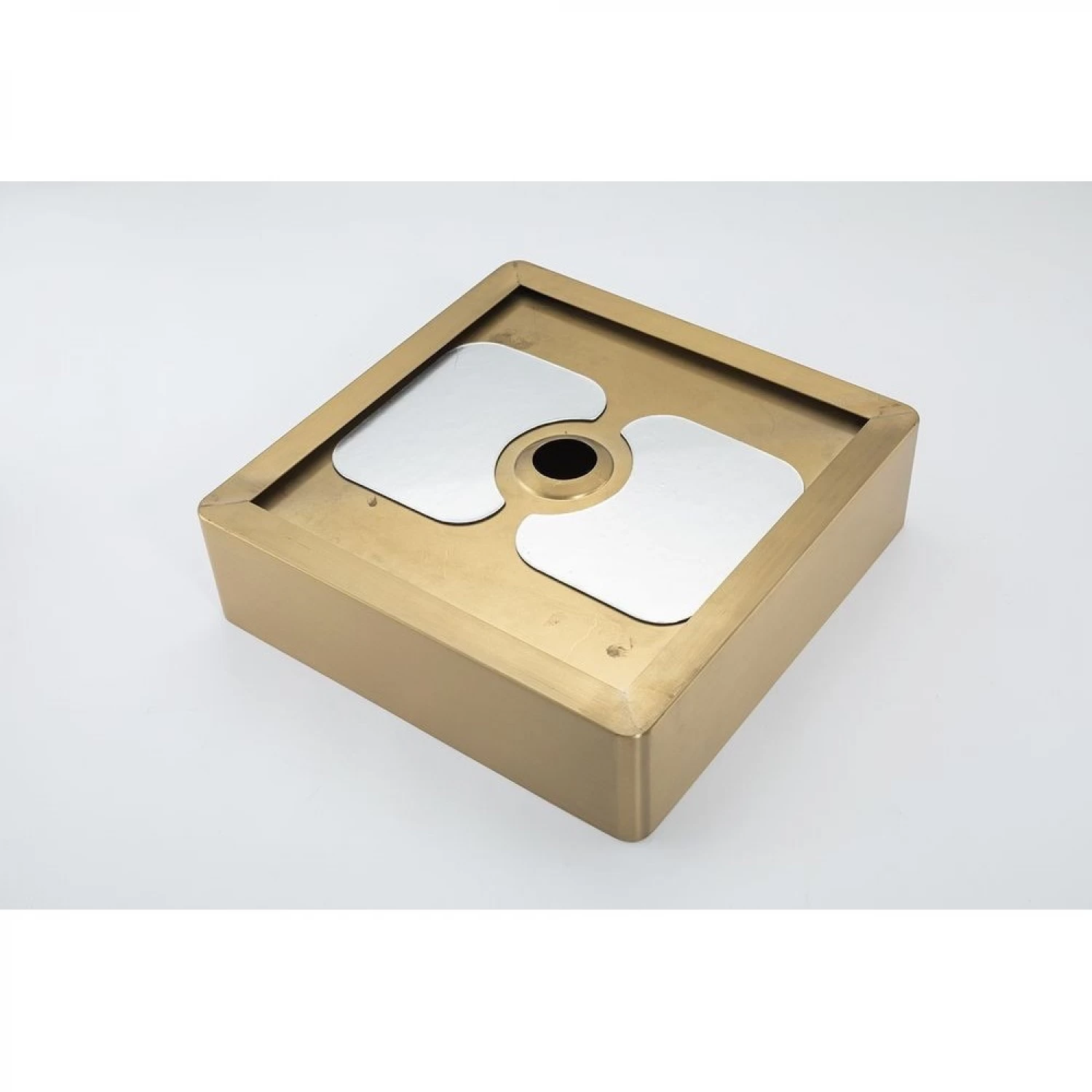 Накладная раковина 36*36 с донным клапаном Gappo GX201-3 золотой сатин