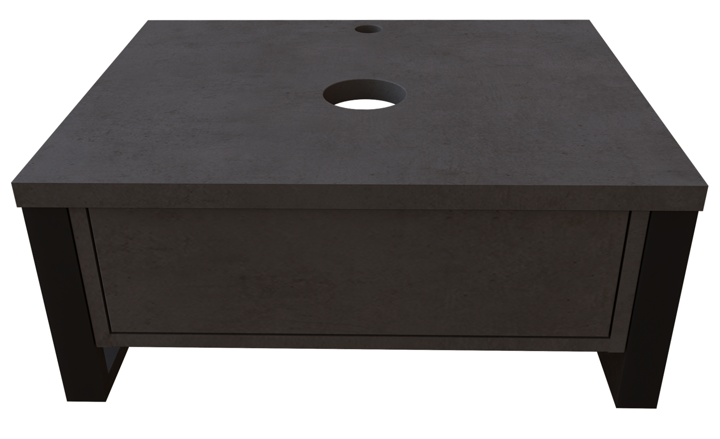 Тумба 1Marka Grunge Loft 60П 1в.я Бетон темно-серый