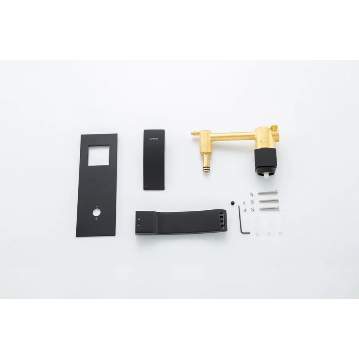 Встраиваемый смеситель для раковины Gappo G07-6 G1007-26 черный