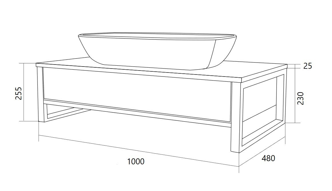 Тумба 1Marka Grunge Loft 100П 1в.я Дуб Вотан