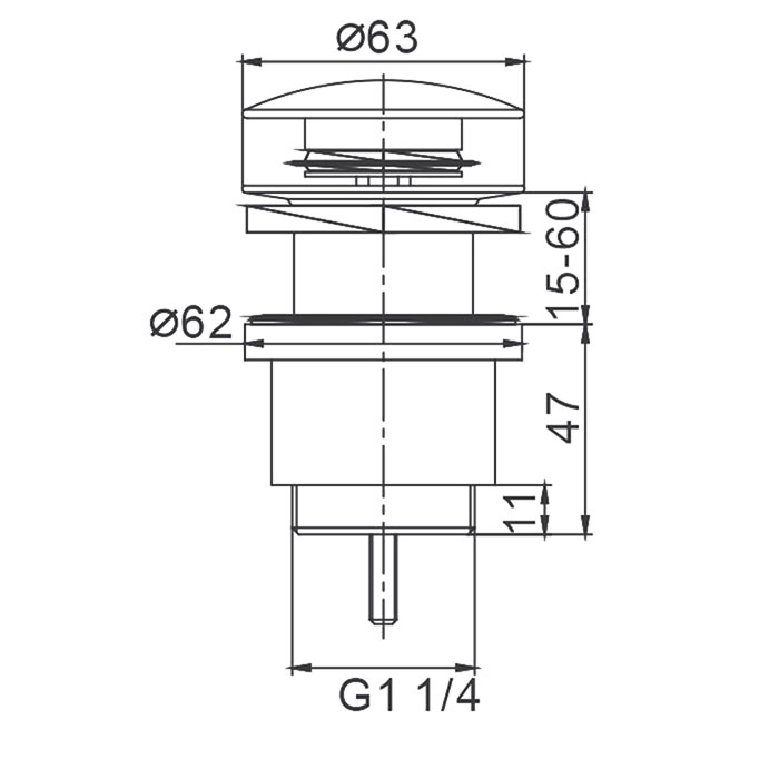 Донный клапан Frap F62-6 белый