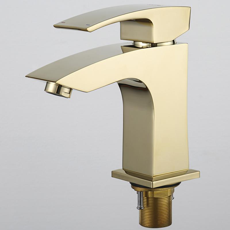 Смеситель для раковины Gappo G07-3 G1007-13 золото