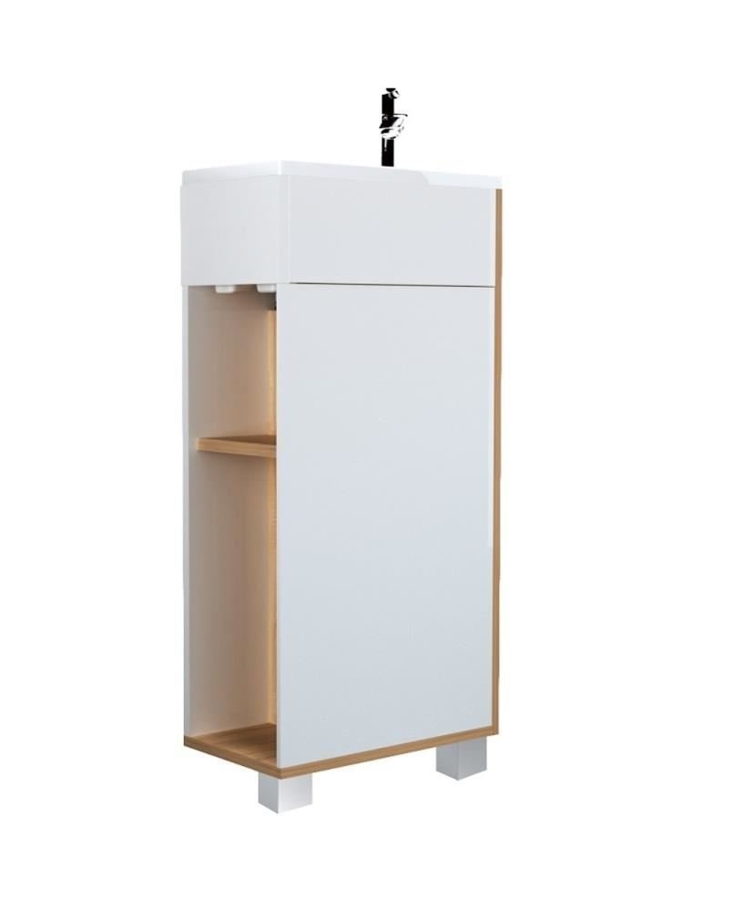 Тумба с раковиной 1Marka Laura 40Н 1д. Дуб Сонома R