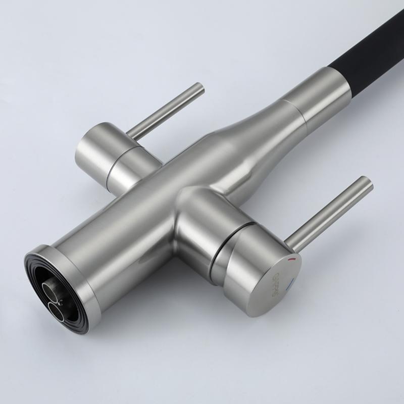 Смеситель для кухни с фильтром Gappo G4399-65 сатин