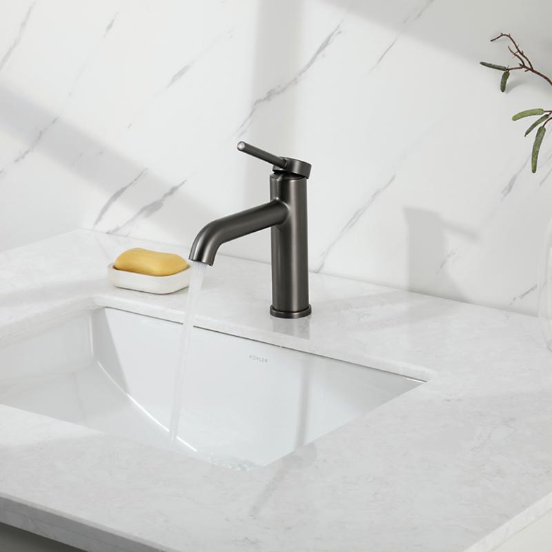 Смеситель для раковины Gappo G06-9 G1006-9 золотой сатин