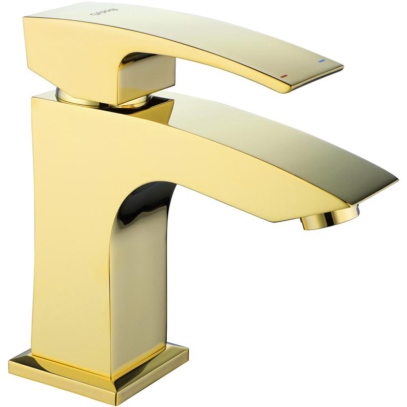 Смеситель для раковины Gappo G07-3 G1007-13 золото