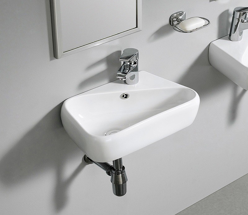 Подвесная раковина CeramaLux 45 N 9275L левая белая