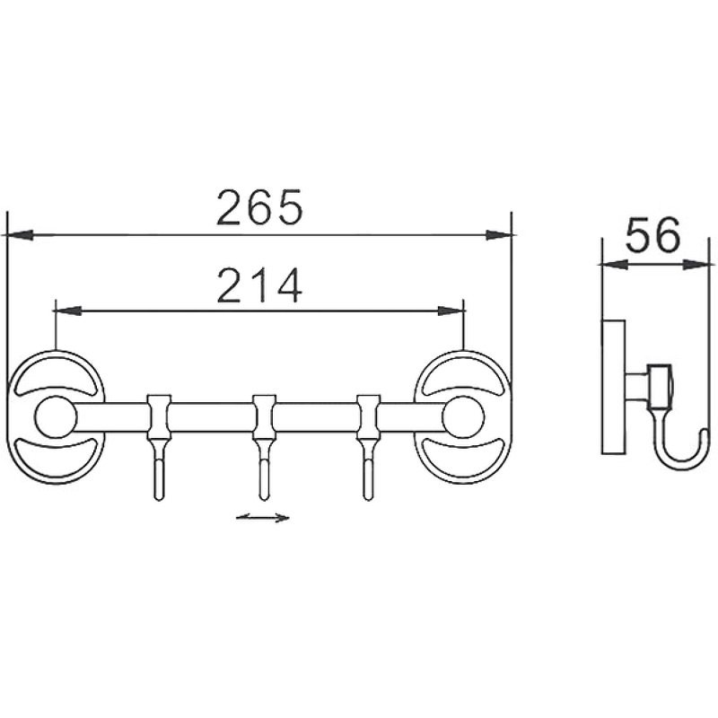Вешалка 3 крючка Frap F19 F1915-3