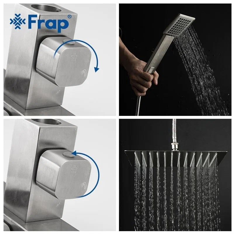 Душевая система Frap H803 F24803 сталь