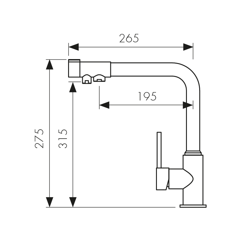 Смеситель для кухни с встроенным краном под питьевую воду Kaiser Teka 13044-6 Oil