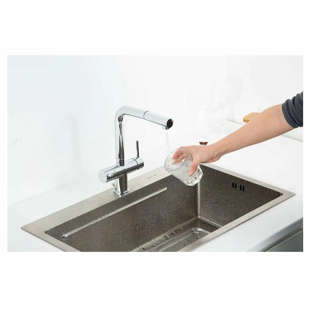 Вытяжной смеситель для кухни с фильтром Gappo G97 G4397-70 хром